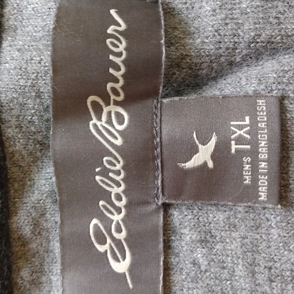 Eddie Bauer TXL Beige/Cream Cotton Crewneck Sweater - Picture 7 of 11